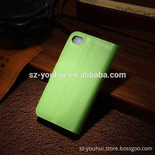 Wholesale Folio Stand Case for iPhone 4 4s PU Leather Flip Cover with Wallet